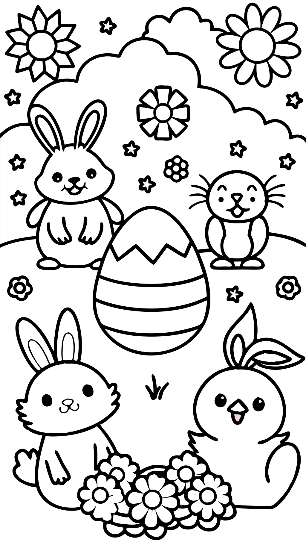 preschool easter coloring pages